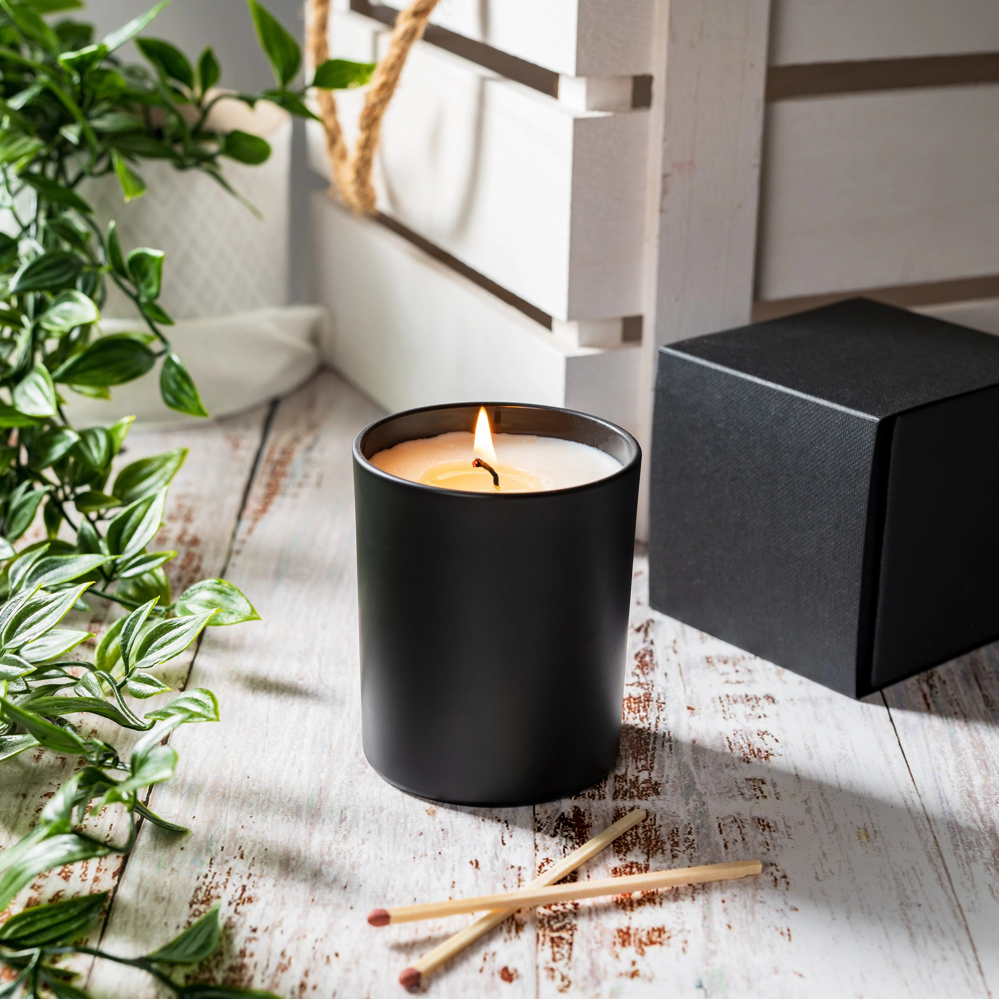 20cl Lotti Candle Jar -  Black Matt - Image 3