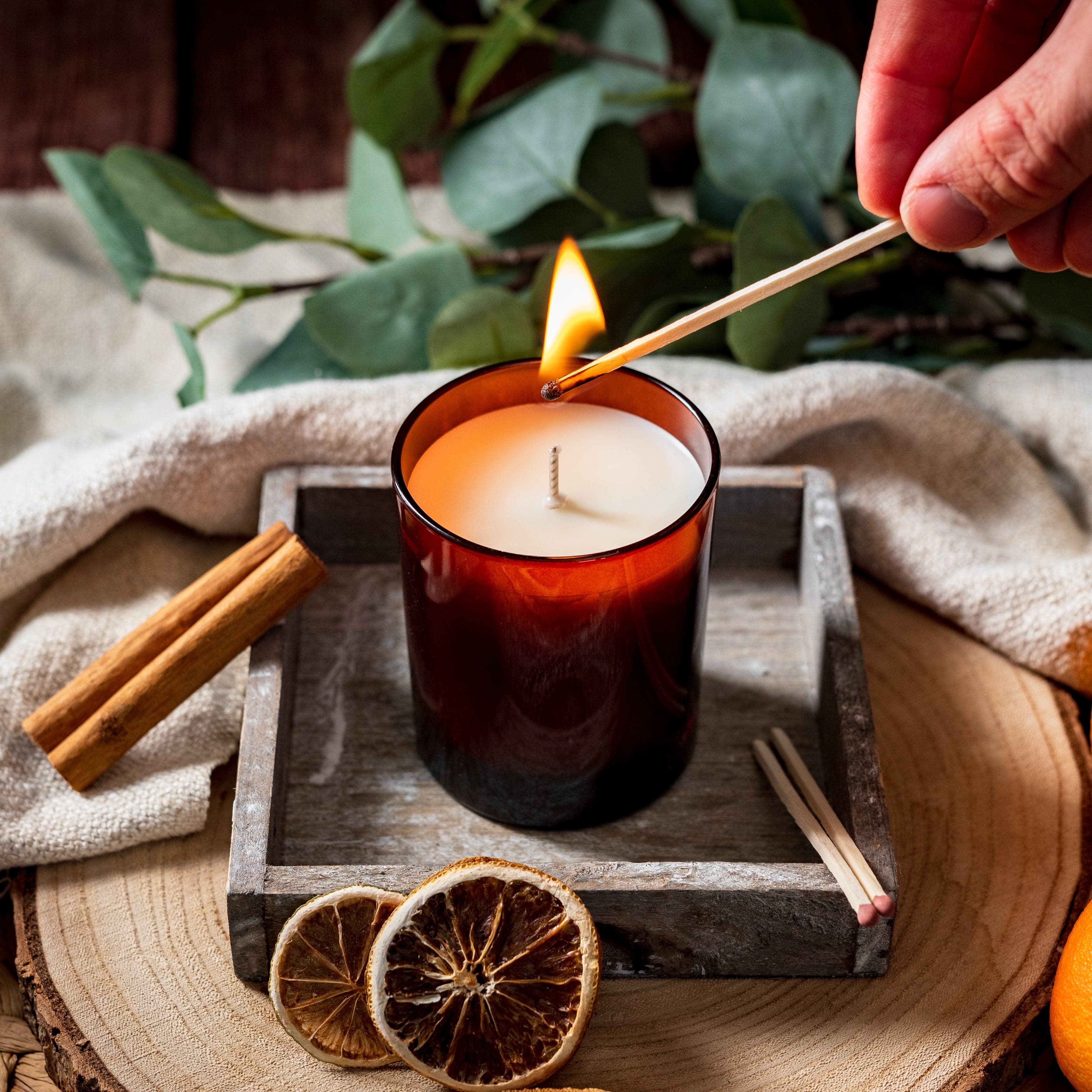 20cl Lotti Candle Jar - Amber - Image 3